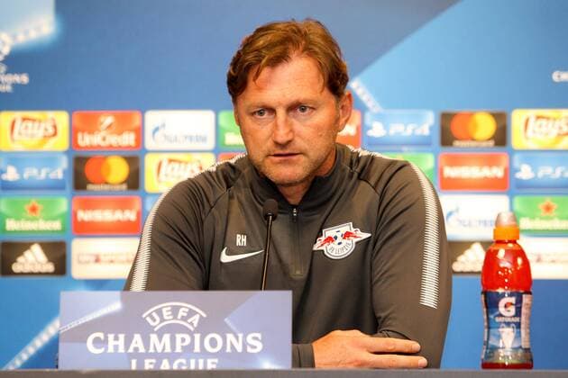 RB Leipzig - PK Champions League Leipzig, 16.10.2017, Red Bull Arena, Fussball, UEFA Champions League, Gruppe G, 3.Spieltag, Pressekonferenz am Vortag des Spiels , RB Leipzig vs. FC Porto , Im Bild: Trainer Ralph Hasenhüttl Hasenhuettl (RB Leipzig) ,