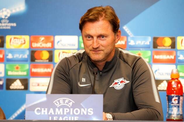 RB Leipzig - PK Champions League Leipzig, 16.10.2017, Red Bull Arena, Fussball, UEFA Champions League, Gruppe G, 3.Spieltag, Pressekonferenz am Vortag des Spiels , RB Leipzig vs. FC Porto , Im Bild: Trainer Ralph Hasenhüttl Hasenhuettl (RB Leipzig) ,
