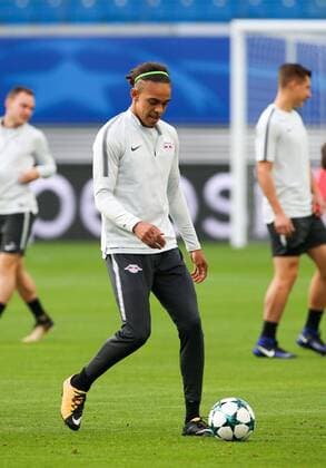RB Leipzig - Training Champions League Leipzig, 16.10.2017, Red Bull Arena, Fussball, UEFA Champions League, Gruppe G, 3.Spieltag, Training am Vortag des Spiels , RB Leipzig vs. FC Porto , RB Leipzig Training. Im Bild: Yussuf Poulsen