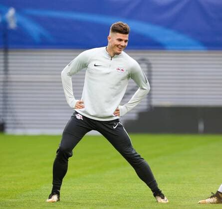 RB Leipzig - Training Champions League Leipzig, 16.10.2017, Red Bull Arena, Fussball, UEFA Champions League, Gruppe G, 3.Spieltag, Training am Vortag des Spiels , RB Leipzig vs. FC Porto , RB Leipzig Training. Im Bild: Marcel Sabitzer