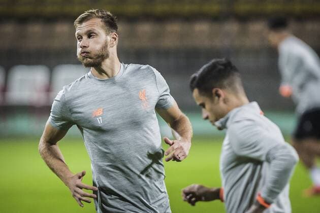 16th October 2017, Ljudski Vrt Stadium, Maribor, Slovenia; UEFA Champions League training, Maribor versus Liverpool; Defender Ragnar Klavan of Liverpool in action during the training session  ActionPlus11940967
