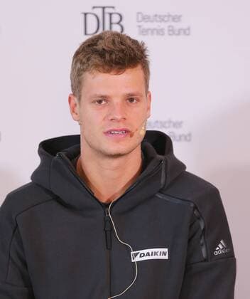 ISMANING,DEUTSCHLAND,17.10.2017 - TENNIS - DTB Podiumsdiskussion. Image shows Deutschland, Ismaning - Tennis - DTB Podiumsdiskussion. Im Bild Davis Cup-players Yannick Hanfmann. Photo: GEPA pictures Thomas Bachun Ismaning Copyright: xBachun xEibner-Pressefotox EP_tbn