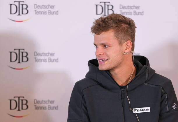 17.10.2017, Deutschland, Ismaning - Tennis - DTB Podiumsdiskussion. Im Bild Davis Cup-Spieler Yannick Hanfmann. Ismaning Copyright: xBachun xEibner-Pressefotox EP_tbn