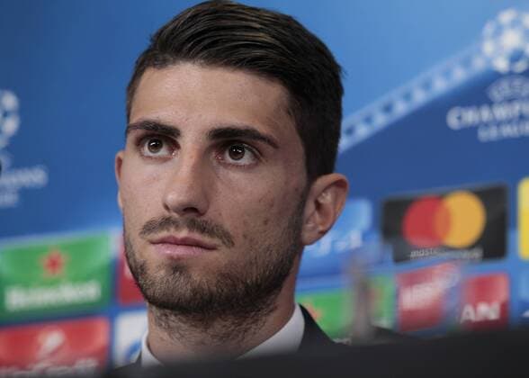 October 17, 2017 - Turin, Italy - Cristiano Piccini during the Champions League press conference PK Pressekonferenz before the match between Juventus and Sporrting Clube de Portugal, in Turin, on October 17, 2017 Sporting Clube De Portugal-Press Confference  - ZUMAn230 20171017_zaa_n230_171 Copyright: xLorisxRosellix