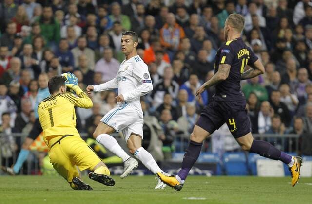 Soccer match between Real Madrid and Tottenham of Champions League 2017 2018 held at the Santiago Bernabeu stadium in Madrid Photo J Luis Cuesta 261 Cordon Press Cristiano Ronaldo  xJosexLuisxCuestax xx