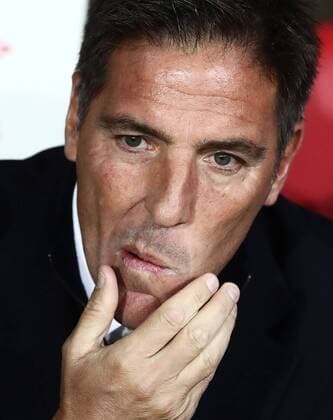 MOSCOW, RUSSIA - OCTOBER 17, 2017: FC Sevilla manager Eduardo Berizzo at the 2017 18 UEFA Champions League Group E Round 3 football match against Spartak Moscow at Otkrytiye Arena Stadium. Stanislav Krasilnikov TASS  TS0650AC