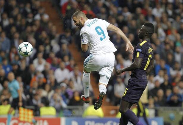 Soccer match between Real Madrid and Tottenham of Champions League 2017 2018 held at the Santiago Bernabeu stadium in Madrid Photo J Luis Cuesta 261 Cordon Press Karim Benzema  xJosexLuisxCuestax xx
