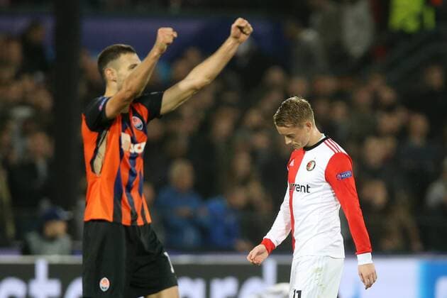Sam Larsson of Feyenoord during the UEFA Champions League group F match between Feyenoord Rotterdam and Shakhtar Donetsk at the Kuip on October 17, 2017 in Rotterdam, The Netherlands UEFA Champions League 2017 2018 xVIxVIxImagesx xTomxBodexMultimediaxIVx 9042063