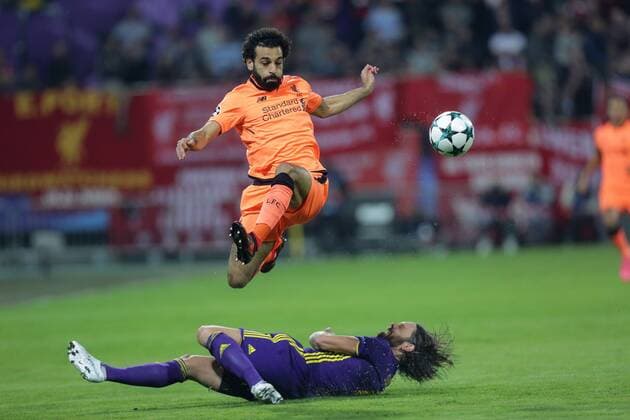 Bilder des Tages - SPORT PXL_UEFA Champions League, NK Maribor vs Liverpool FC 17.10.2017., Ljudski vrt Stadium, Maribor, Slovenia - UEFA Champions League, 3rd round, group E, NK Maribor vs Liverpool FC. Mohamed Salah.  LukaxStanzl PIXSELL