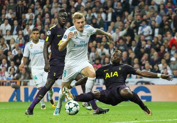 Real MadridÂ s German midfielder Toni Kross during Champions League match between Real Madrid and Tottenham at the Santiago Bernabeu stadium in Madrid Tuesday Oct 17th 2017  xIrinaxR.xH.x xAFP7x xRealxMadridxvxTottenham,xChampionsxLeague,xOctx17thx2017x