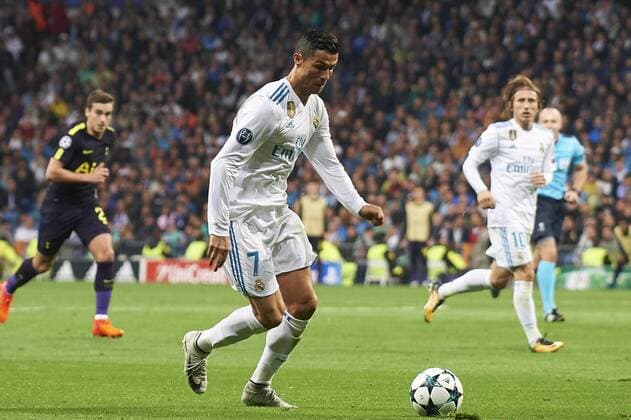 October 17, 2017 - Madrid, Spain - Cristiano Ronaldo (forward; Real Madrid) in action during the UEFA Champions League match between Real Madrid and Tottenham Hotspur at Santiago Bernabeu on October 17, 2017 in Madrid Real Madrid vs Tottenham Hotspur UEFA Champions League  - ZUMAg15_ 20171017_zaf_g15_086 Copyright: xJackxAbuinx
