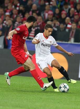 Match of the group stage of the Champions League between FC Spartak (Moscow, Russia) and FC Sevilla (Seville, Spain). Ü9 Wissam Ben Yedder . 
