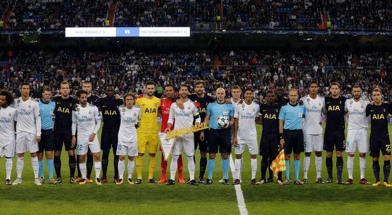 Madrid, Spain, 17.10.2017, UEFA Champions League - 2017 18 Season, Gruppenphase - Gruppe H - 3. Spieltag, Real Madrid- Tottenham Hotspur Gruppenfoto, Manschaftsfoto ( DeFodi523