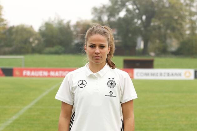 Melanie Leupolz Fototermin Frauen-Nationalmannschaft --- Fussball --- 18.10.2017 12.10.2017 Mainz-Kastel Copyright: xWeissx Eibner-Pressefotox EP_rws