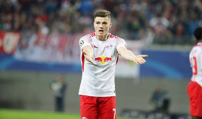 RB Leipzig - Porto Fussball Champions League Leipzig, 17.10.2017, Red Bull Arena, Fussball, UEFA Champions League, Gruppe G, 3.Spieltag , Rasenballsport Leipzig vs. FC Porto 3:2 (3:2) , Im Bild; Marcel Sabitzer (7, RB Leipzig) ,