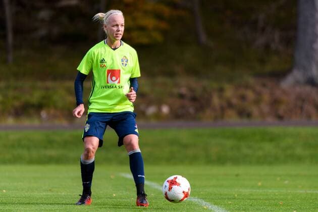 Fußball, Damen, WM-Quali, Schweden trainiert, Dänemark sagt Spiel ab 171018 Caroline Seger under en träning med det svenska damlandslaget i fotboll den 18 oktober 2017 i Göteborg.  Copyright: CARLxSANDIN BB171018CS028