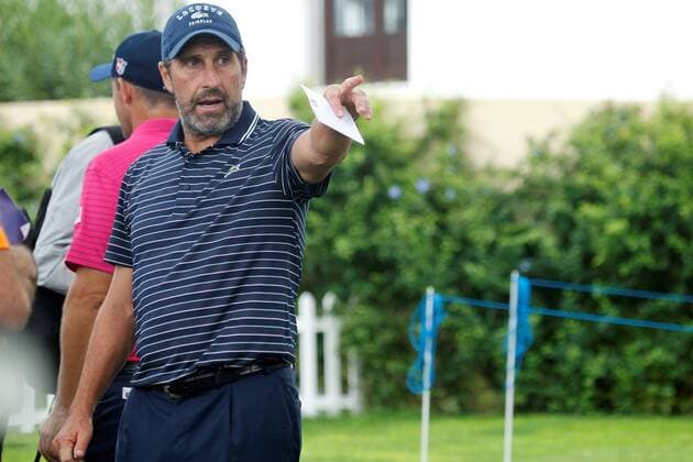 Spanish golfer Jose Maria Olazabal reacts during the Pro-am of Andalusia Valderrama Masters, in San Roque, Cadiz, Spain, 18 October 2017. Pro-am of Andalusia Valderrama Masters !ACHTUNG: NUR REDAKTIONELLE NUTZUNG!  Copyright: xA.CarrascoxRagelx GR3011 20171018-636439508892026591