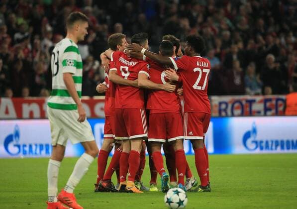 20171018, CL, FC Bayern vs Celtic Glasgow, Allianz Arena Muenchen, Fussball, im Bild: FCB jubelt zun 1:0 Torschütze Thomas Mueller (FCB)
