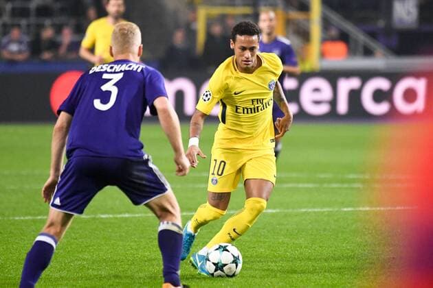 Fußball, CL, RSC Anderlecht - Paris St. Germain 10 NEYMAR JR psg FOOTBALL Anderlecht vs Paris SG Ligue des Champions 18 10 2017 AnthonyBIBARD FEP Panoramic 