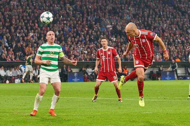 Arjen ROBBEN, FCB 10 vergebene Torchance FC BAYERN MUENCHEN - CELTIC GLASGOW Gruppenphase Hinspiel, Fussball UEFA Champions League, Muenchen, 18.10.2017 CL Saison 2017 2018