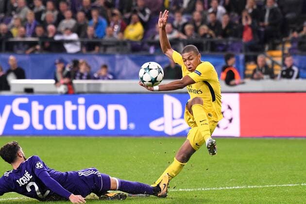 29 KYLIAN MBAPPE psg FOOTBALL Anderlecht vs Paris SG Ligue des Champions 18 10 2017 AnthonyBIBARD FEP Panoramic 