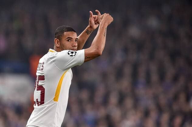 October 18, 2017 - London, United Kingdom - Bruno Peres of Roma during the UEFA Champions League match between Chelsea v AS Roma at Stamford Bridge Stadium, London, United Kingdom on 18 October 2017. Chelsea v AS Roma - UEFA Champions League  - ZUMAn230 20171018_zaa_n230_394 Copyright: xGiuseppexMaffiax