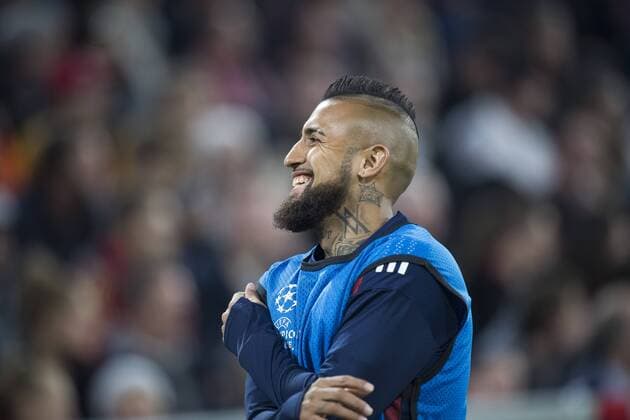 Fussball Champions League Begegnung FC Bayern Muenchen vs. Celtic Glasgow, Allianz Arena Muenchen. 18.10.2017 Im Bild: Arturo Vidal Â