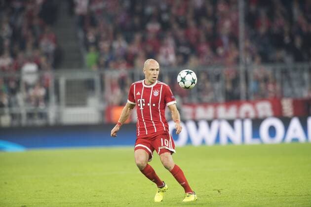 Fussball Champions League Begegnung FC Bayern Muenchen vs. Celtic Glasgow, Allianz Arena Muenchen. 18.10.2017 Im Bild: Arjen Robben Â