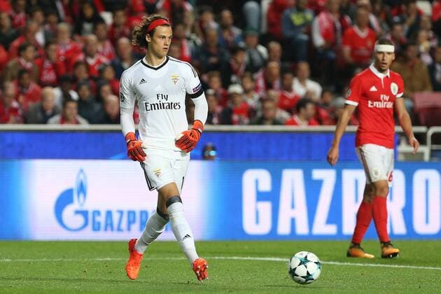 October 18, 2017 - Lisbon, Lisbon, Portugal - Benficas goalkeeper Mile Svilar from Belgium during the match between SL Benfica v Manchester United ManU FC UEFA Champions League playoff match at Luz Stadium on October 18, 2017 in Lisbon, Portugal. SL Benfica v Manchester United - UEFA Champions League  - ZUMAn230 20171018_zaa_n230_660 Copyright: xDpix