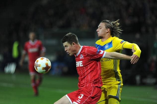 Europa League, BATE Borisov - 1. FC Köln, Dominique Heintz und Maksim Volodko 