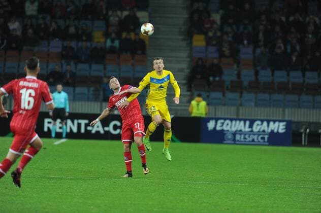 Europa League, BATE Borisov - 1. FC Köln, Christian Clemens und Denis Polyakov 