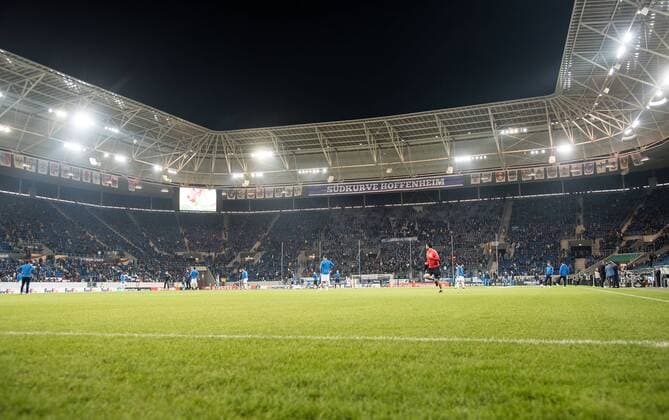 19.10.2017, xfux, Fussball Europa League, TSG 1899 Hoffenheim - Istanbul Basaksehir FK, emspor , v.l. Ansicht Uebersicht Rasen Wirsol Rhein Neckar Arena Feld Innenraum Stadion Sinsheim