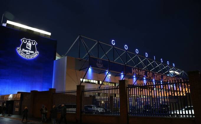 19th October 2017, Goodison Park, Liverpool, England; UEFA Europa League football, Everton versus Lyon; a view of the main stand from Goodison Road before the match.  ActionPlus11941463