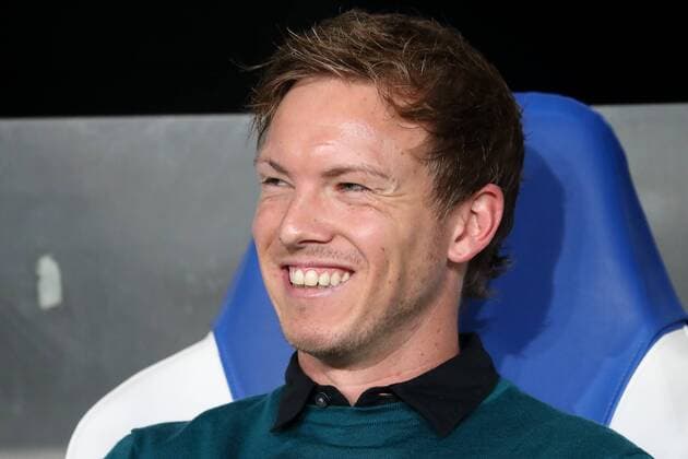 Hat gut Lachen, Julian Nagelsmann (Trainer, Cheftrainer, Hoffenheim), Porträt, Portrait, Einzelbild, Aktion, Action, Freude, freundlich, fröhlich, strahlend, optimistisch, Fussball, UEFA Europa League, TSG 1899 Hoffenheim - Istanbul Basaksehir,
