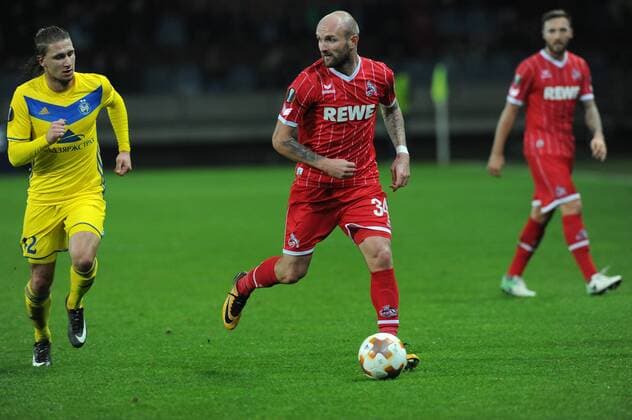 Europa League, BATE Borisov - 1. FC Köln, Konstantin Rausch und Maksim Volodjko 