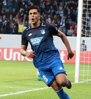 Fussball Europa League: TSG 1899 Hoffenheim - Istanbul Basaksehir, Gruppe C am 19.10.2017 in der Wirsol Rhein Neckar Arena, xmdx, 2-0 durch Nadiem AMIRI (18, 1899 Hoffenheim) , torjubel TSG 1899 Hoffenheim - Istanbul Basaksehir