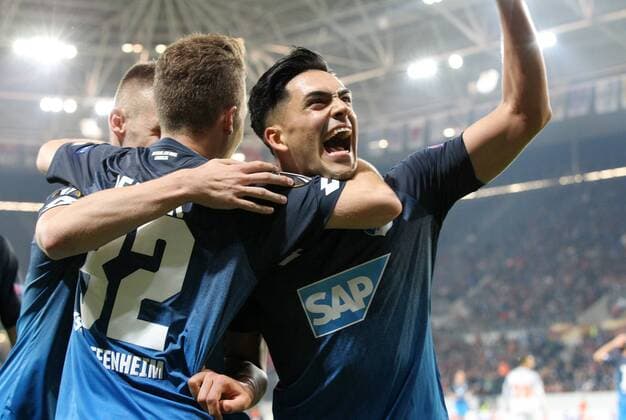 Bilder des Tages - SPORT Fussball Europa League: TSG 1899 Hoffenheim - Istanbul Basaksehir, Gruppe C am 19.10.2017 in der Wirsol Rhein Neckar Arena, xmdx, 2-0 durch Nadiem AMIRI (18, 1899 Hoffenheim) , torjubel TSG 1899 Hoffenheim - Istanbul Basaksehir