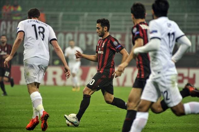 19th October 2017, San Siro, Milan, Italy; Hakan Calhanog of Milan during the UEFA Europa League football, AC Milan versus AEK Athens;  ActionPlus11941562