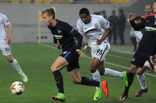 FC Zorya Luhansk - FC Hertha BSC Berlin - left Arne Maier, right - Iury  Copyright: xLYSEIKOxMarkiianx