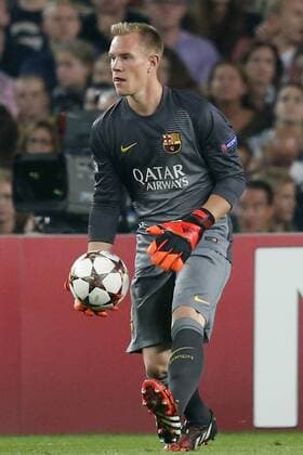 BARCELONA, , 21-10-2014, Stadion Nou Camp, seizoen 2014 - 2015 . Groepsfase Champions League FC Barcelona Barca - Ajax 3-1. Marc Andre ter Stegen barcelona - ajax *** Barcelona 21 10 2014 Stadium Well Camp season 2014 2015 group stage Champions League FC Barcelona Ajax 3 1 Marc Others ter Steps Barcelona Ajax 