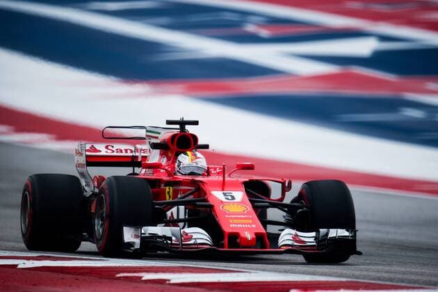 20.10.2017 - Free Practice 1, Sebastian Vettel (GER) Scuderia Ferrari SF70H United States Grand Prix, Austin 19 - 22 October 2017 20.10.2017 - Free Practice 1, Sebastian Vettel (GER) Scuderia Ferrari SF70H 