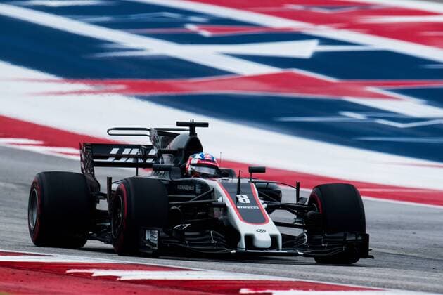 20.10.2017 - Free Practice 1, Romain Grosjean (FRA) Haas F1 Team VF-17 United States Grand Prix, Austin 19 - 22 October 2017 20.10.2017 - Free Practice 1, Romain Grosjean (FRA) Haas F1 Team VF-17 