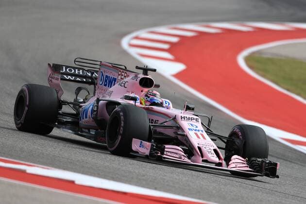 20th October 2017, Circuit of the Americas, Austin, USA; American Formula One Grand Prix, Friday Free Practice; Sergio Perez - Sahara Force India  ActionPlus11941739