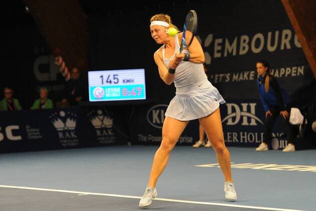 Carina Witthoeft (GER) im Halbfinale Damen Einzel des WTA Tennis Damen Turniers BGL BNP Paribas Luxemburg Open 2017 gegen Pauline Parmentier (FRA) am 20.10.17 in Luxemburg, Luxemburg Copyright: xPeterxFranzx Eibner-Pressefotox EP_pfz