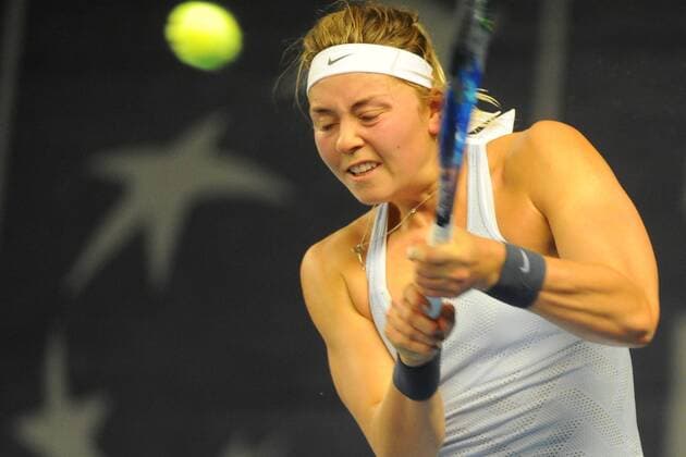 Carina Witthoeft (GER) im Halbfinale Damen Einzel des WTA Tennis Damen Turniers BGL BNP Paribas Luxemburg Open 2017 gegen Pauline Parmentier (FRA) am 20.10.17 in Luxemburg, Luxemburg Copyright: xPeterxFranzx Eibner-Pressefotox EP_pfz