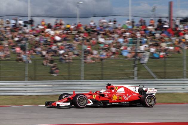 21.10.2017 - Qualifying, Sebastian Vettel (GER) Scuderia Ferrari SF70H United States Grand Prix, Austin 19 - 22 October 2017 21.10.2017 - Qualifying, Sebastian Vettel (GER) Scuderia Ferrari SF70H 