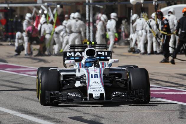 22.10.2017 - Race, Lance Stroll (CDN) Williams FW40 United States Grand Prix, Austin 19 - 22 October 2017 22.10.2017 - Race, Lance Stroll (CDN) Williams FW40 