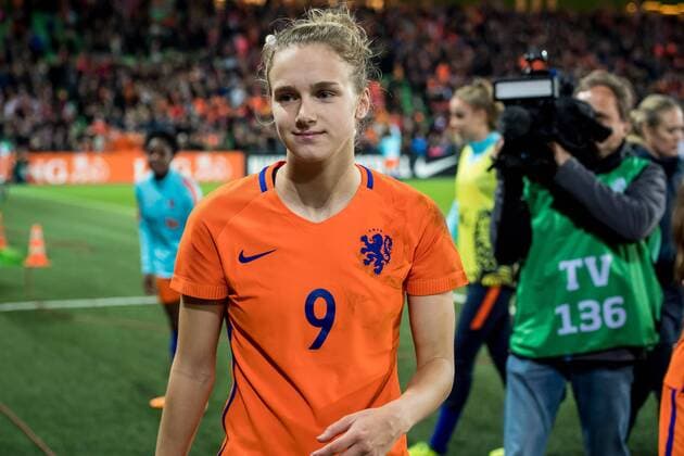 Vivianne Miedema of the Netherlands during the FIFA Women s World Cup 2019 qualifying match between The Netherlands and Norway at the Noordlease Stadium on October 24, 2017 in Groningen, The Netherlands FIFA Women s World Cup 2019 qualifying group 3 2017 2018 xVIxVIxImagesx xRonaldxBonestrooxIVx 9110527