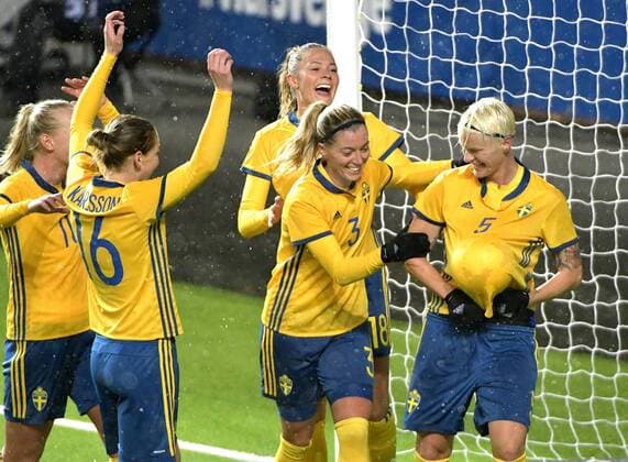 Boras Sweden 2017-10-24 World Cup Qualification 2017 18 Sweden(SWE)Hungary(HUN) Nilla Fischer(SWE) 2-0 PHOTO BOBBO LAUHAGE KOD 0300003 COPYRIGHT KAMERAPRESS.SE KP0300003 
