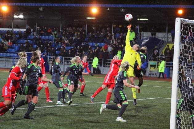 October 24, 2017 - Saint-Petersburg, Russia - Of The Russian Federation. Saint-Petersburg. MSA Petrovskiy . Match FIFA. Small sports arena of stadium Petrovsky . Football. Women. A football match in the qualifying tournament of World Championship WM Weltmeisterschaft 2019 Russia - Wales. The player of Russian national team Nationalteam on football. Football, women, Russia - Wales 0:0  - ZUMAl75_ 20171024_zaf_l75_099 Copyright: xMaksimxKonstantinovx